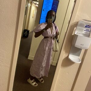 Lavender Dress with Flowers